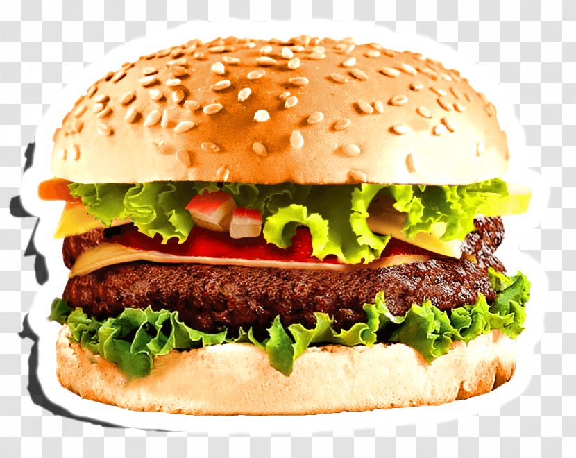 Hamburger Cheeseburger Whopper - Vegetarian Food - Ham Transparent PNG