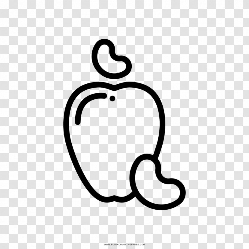 Black And White Drawing Coloring Book Cashew - Tree - Painting Transparent PNG