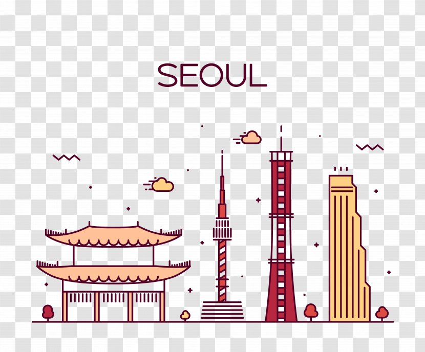 Seoul Vector Graphics Stock Illustration Royalty-free - Silhouette - City Transparent PNG