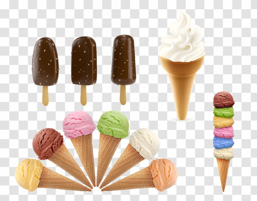 Ice Cream Cone Sundae - Flavor - Cream, Milk Lollipop Transparent PNG