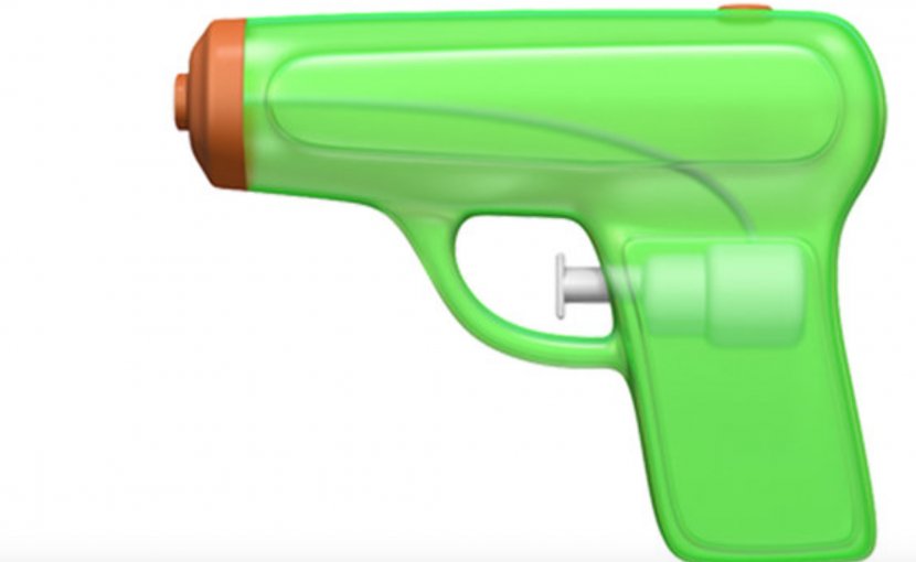 Water Gun Emoji Firearm Apple Pistol - Hand Transparent PNG