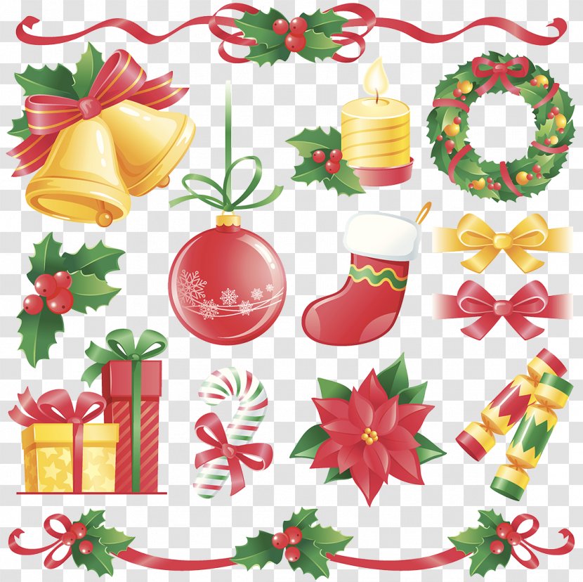 Christmas Cracker Flat Design Illustration - Floral - Decorations Transparent PNG