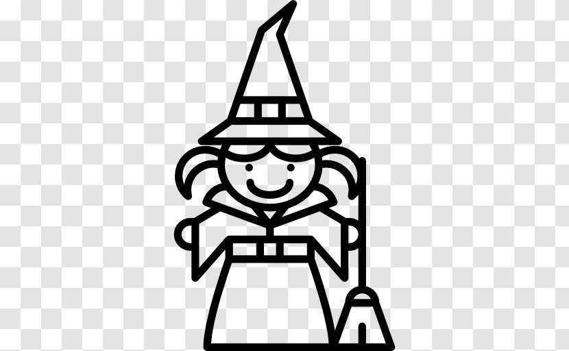 Clip Art - Monochrome - Witch Vector Transparent PNG