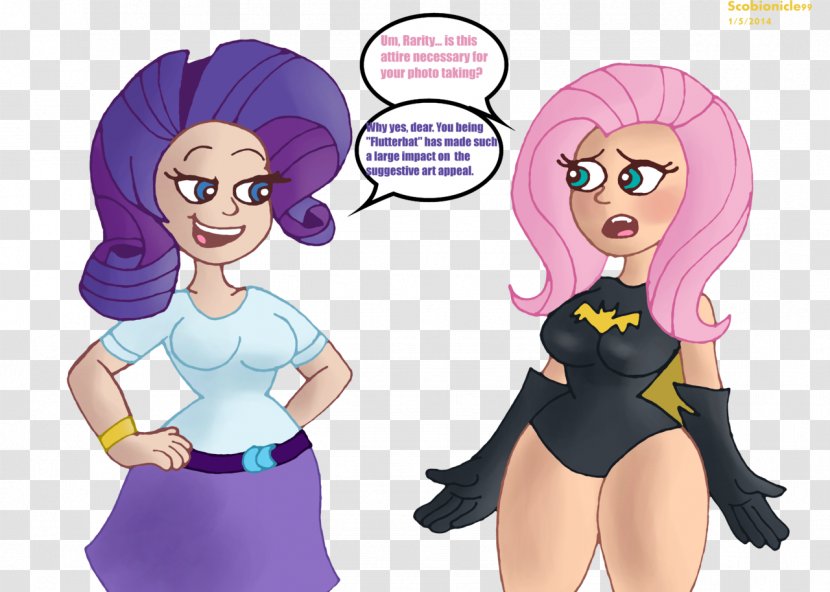 Fluttershy My Little Pony: Friendship Is Magic Rarity Twilight Sparkle Batgirl - Cartoon Transparent PNG