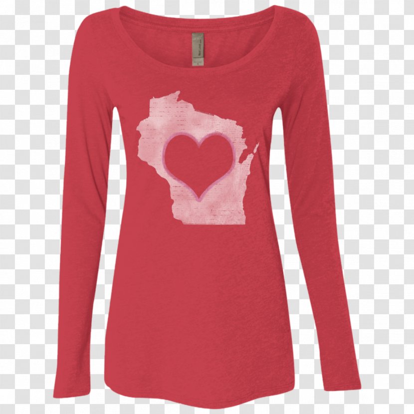 Long-sleeved T-shirt Hoodie - Heart - Smile May Transparent PNG