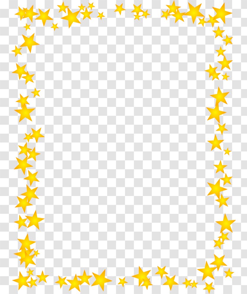 Star Gold Clip Art - Symmetry - Golden Border Cliparts Transparent PNG