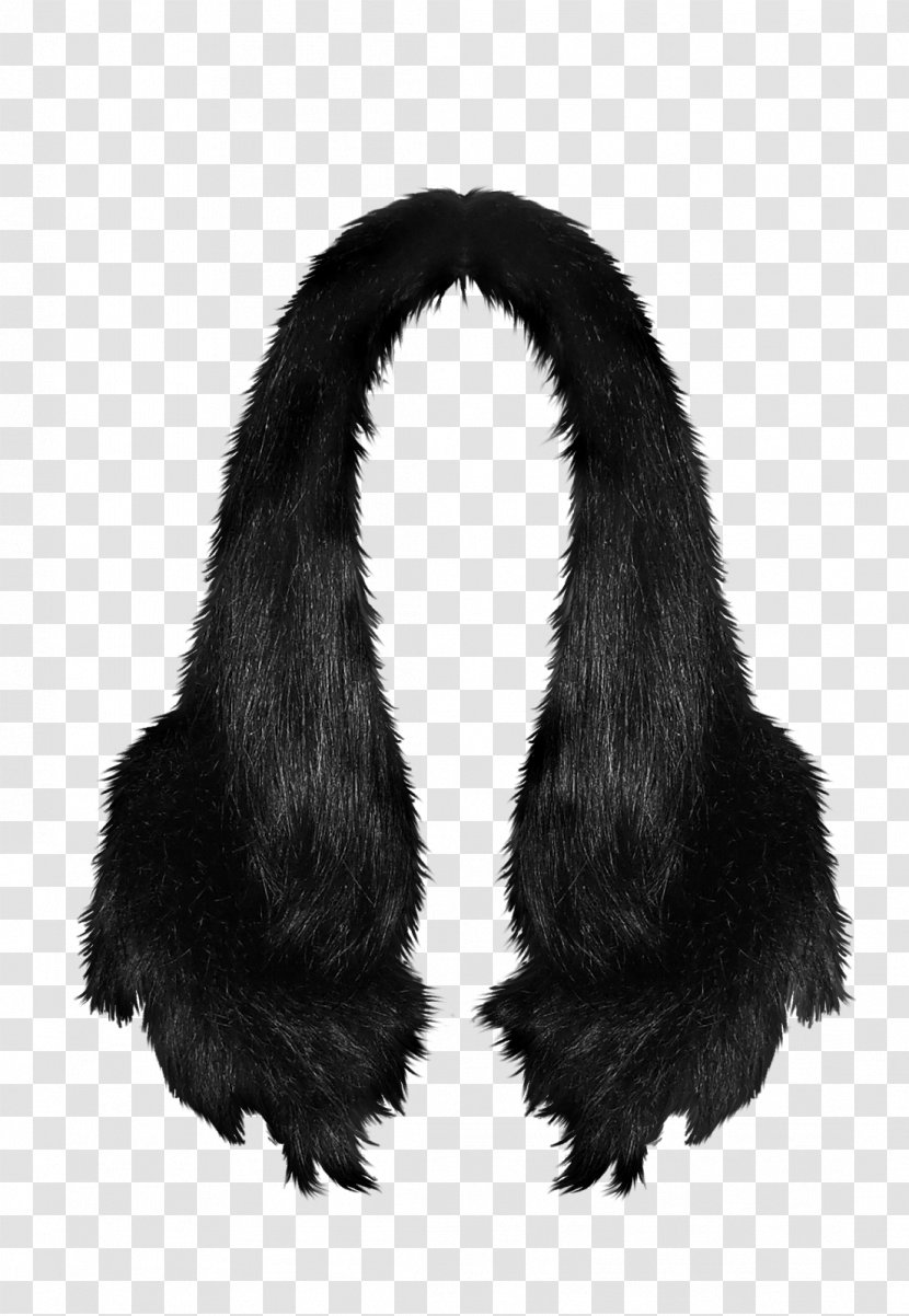 Hairbrush Black Hair Fur Long - Shiny Transparent PNG