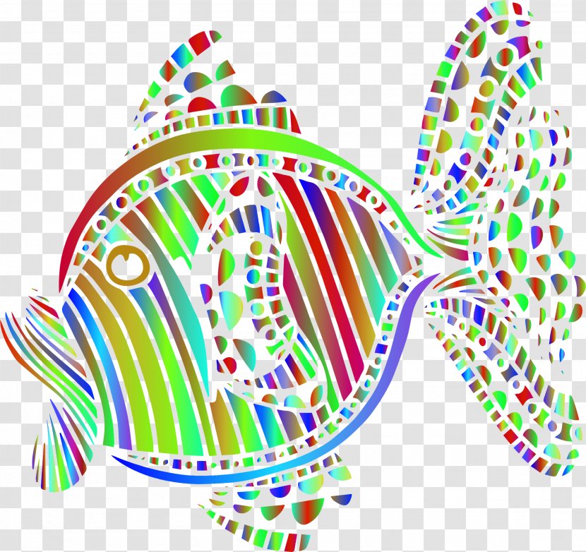 Abstract Art Fish Silhouette Clip - Colorful Free Downloads Transparent PNG