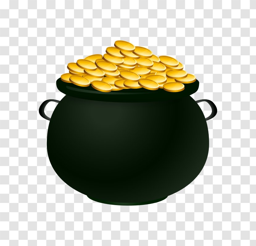 Gold Pixabay Clip Art - Jar Of Coins Transparent PNG
