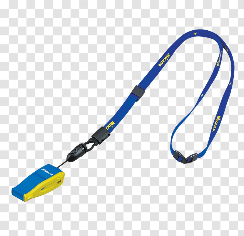 Mikasa Sports Whistle Lanyard Volleyball Association Football Referee - Blue Transparent PNG