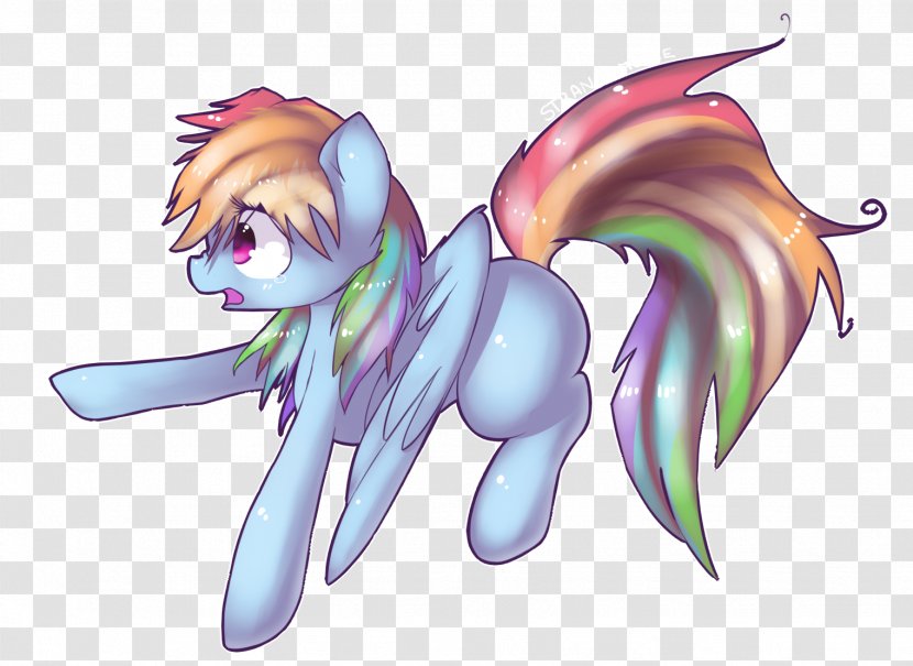 My Little Pony Rainbow Dash Rarity Fluttershy - Watercolor - Blue Transparent PNG