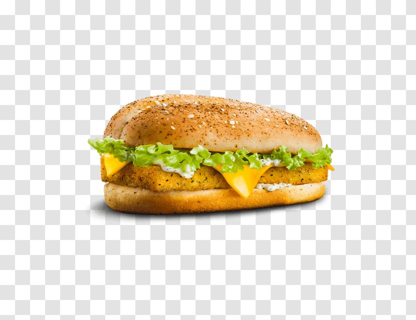 Salmon Burger Cheeseburger Fast Food Breakfast Sandwich Hamburger - Pizza Transparent PNG