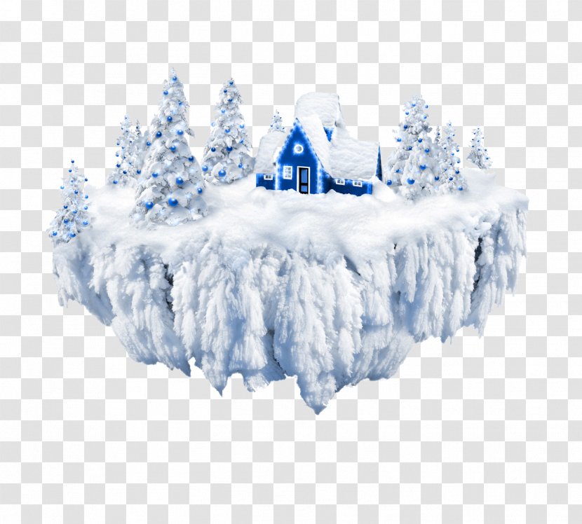 Rudolph Christmas Tree Reindeer Santa Claus - Landscape - Snow Hut Transparent PNG