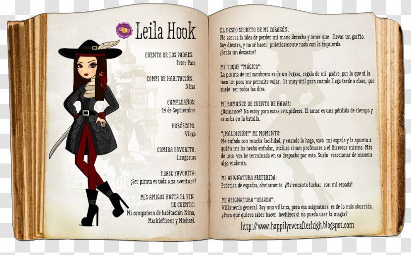Captain Hook Ever After High Character Daughter - Happily Transparent PNG