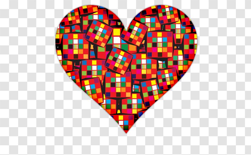 Heart Clip Art - Flower - Colorful Squares Transparent PNG