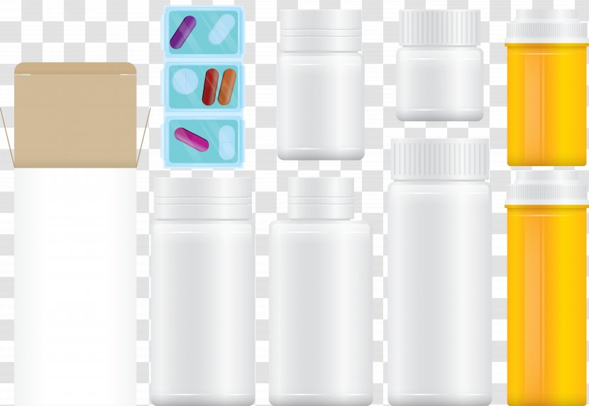 Plastic Bottle Tablet - Artworks - Vector Pills Transparent PNG