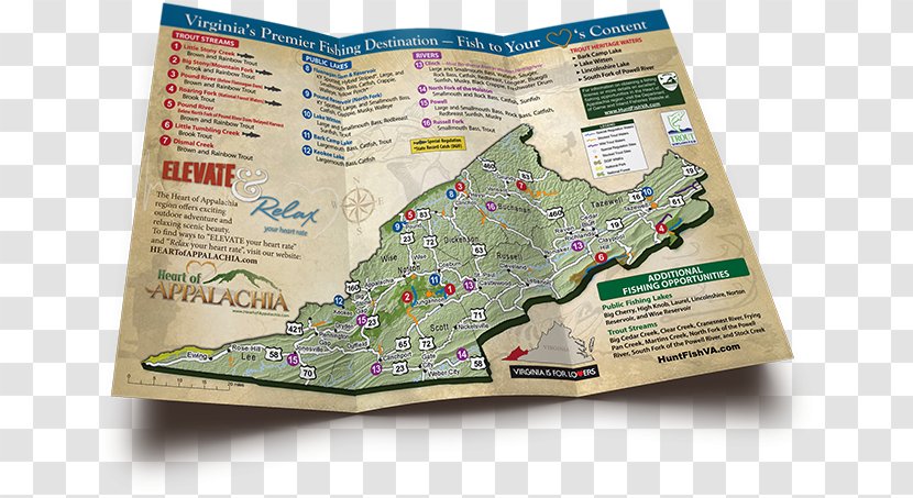 Heart Of Appalachia Lake Texoma Brochure Tourism - Map - Rivers And Lakes Transparent PNG