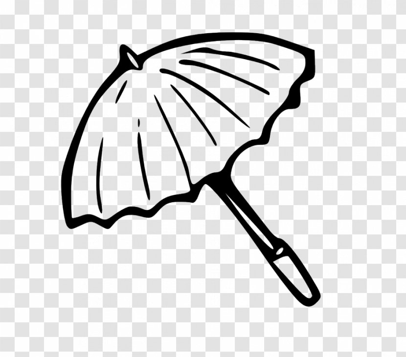 Umbrella Free Content Clip Art - Black And White - Cartoon Beach Transparent PNG