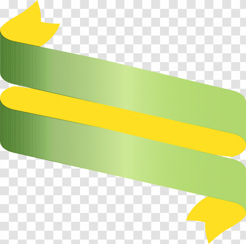 Green Yellow Line Rectangle Transparent PNG