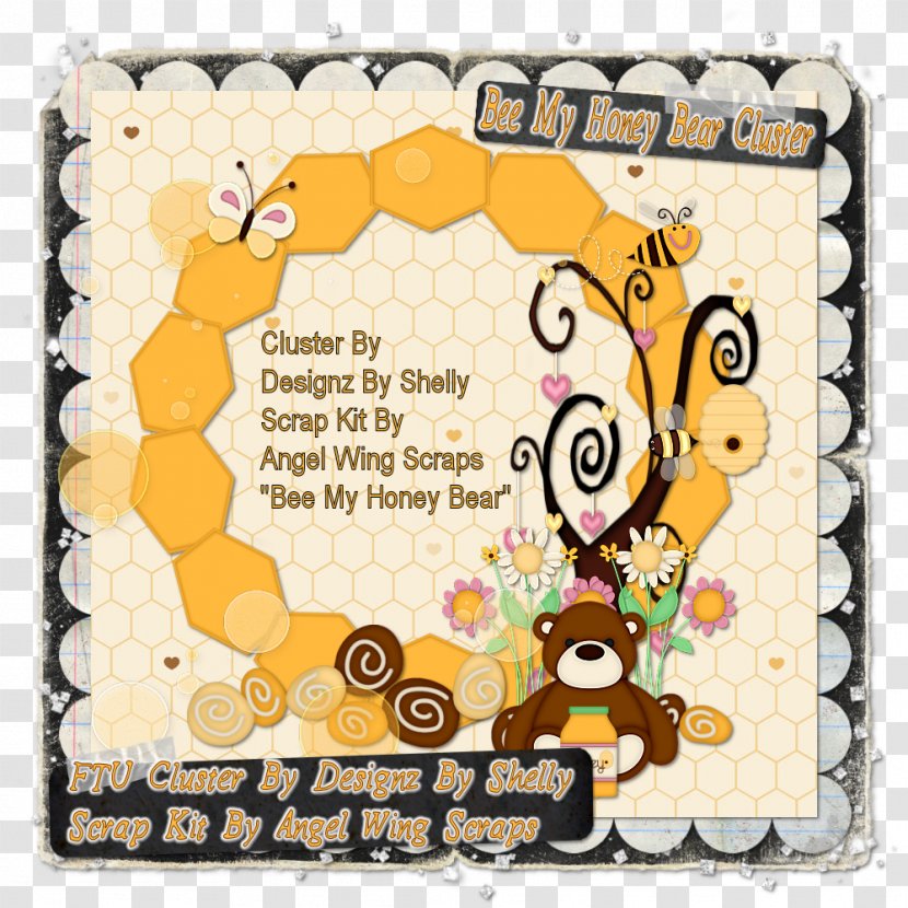 Mammal Picture Frames Cartoon Font - Party - Bee Comb Transparent PNG