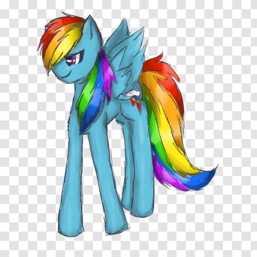 Horse Cartoon Feather Tail - Frame - Rainbow Road Transparent PNG