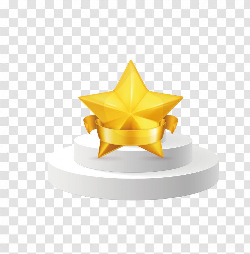 Star Icon - Award - Vector Hand-painted Cartoon Champion List Transparent PNG
