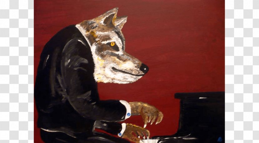 Dog Painting Saatchi Art Piano - Dire Wolf - Play Firecracker Puppy Transparent PNG