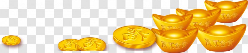 Download Gold Clip Art - Fruit - Three-dimensional Ingot Noble Coins Transparent PNG