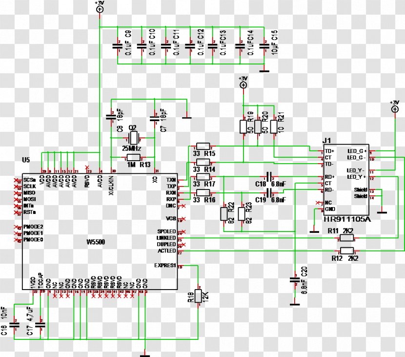 Schematic Wiring Diagram Electrical Network Circuit - Pcb Transparent PNG