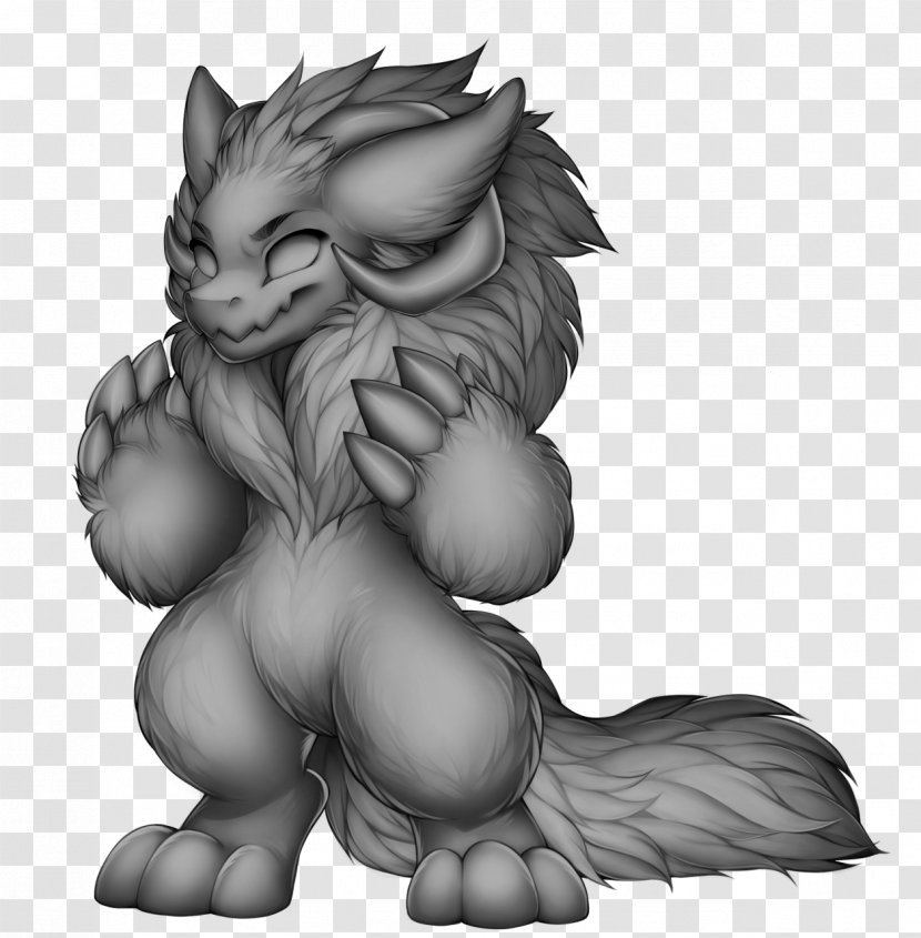 Whiskers Ausmalbild Grayscale Cat Image - Demon - Free Furry Base Transparent PNG