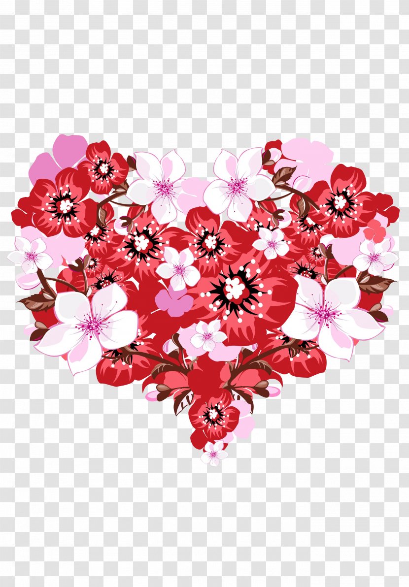 Heart Flower Desktop Wallpaper - Pink - Flowers Transparent PNG