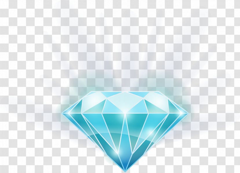 Diamond Euclidean Vector - Azure - Hand-painted Diamonds Transparent PNG