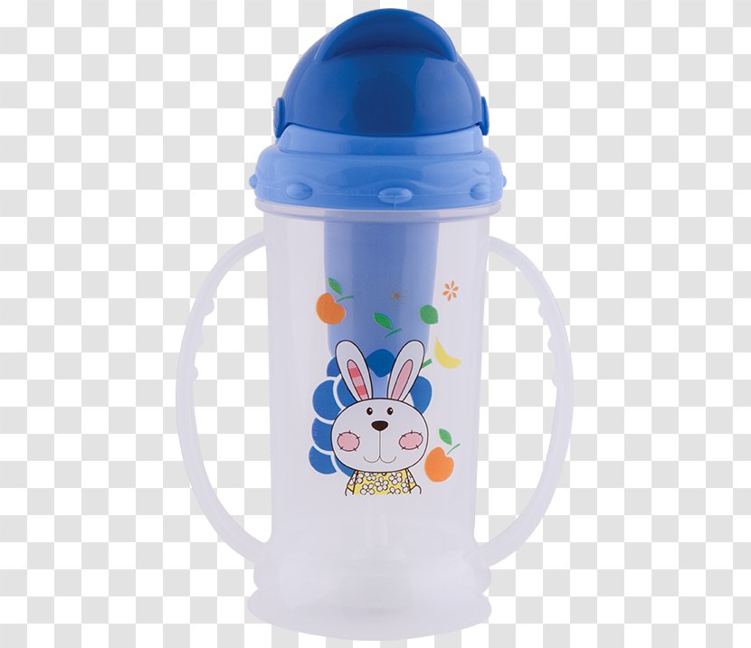 Water Bottles Plastic Bottle Baby Lid - Mug - Blue Transparent PNG