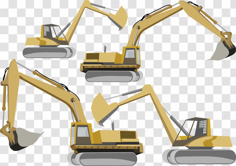 Bulldozer Excavator Heavy Equipment Euclidean Vector - Bobcat Company Transparent PNG