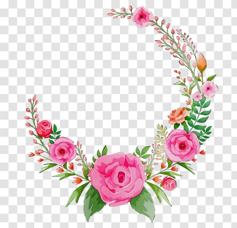 Garden Roses Cut Flowers Floral Design - Wreath Transparent PNG
