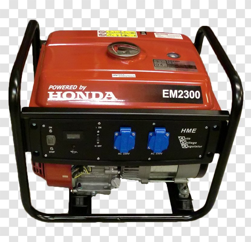 Electric Generator Honda Motor Company Engine-generator Emergency Power System - Gasoline - Electrical Connectors Transparent PNG