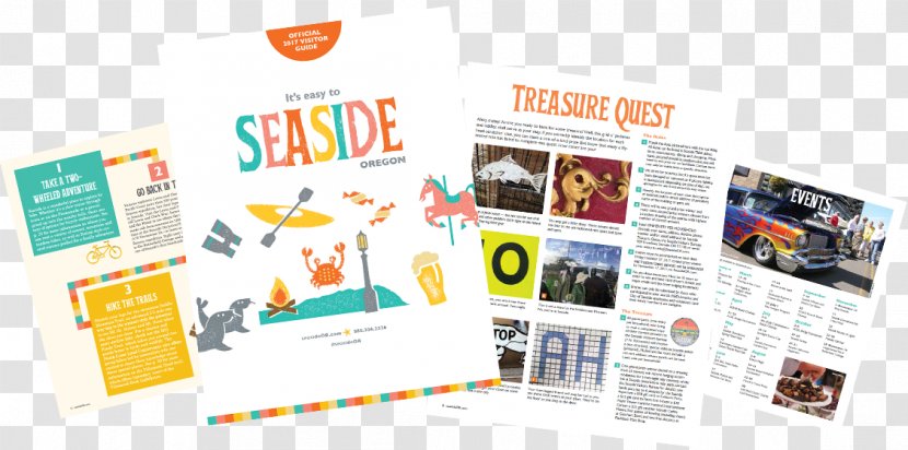 Seaside Oregon Guidebook Destination Marketing Organization Travel Brochure - Campsite - Advertising Transparent PNG