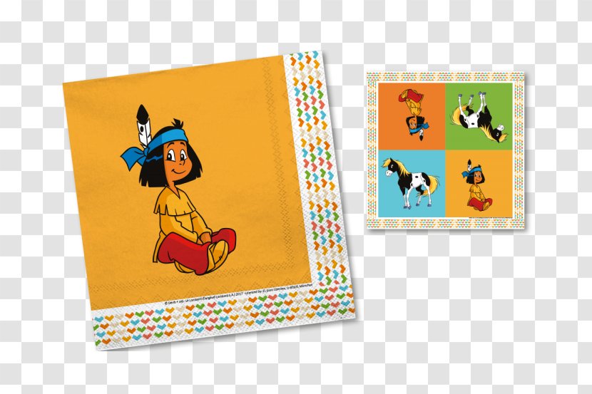 Cloth Napkins Yakari Mug Plate Party - Comics - Indianer Transparent PNG
