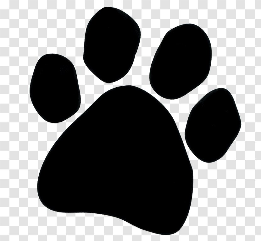 Dog Tiger Paw Stencil Cat - Black And White Transparent PNG