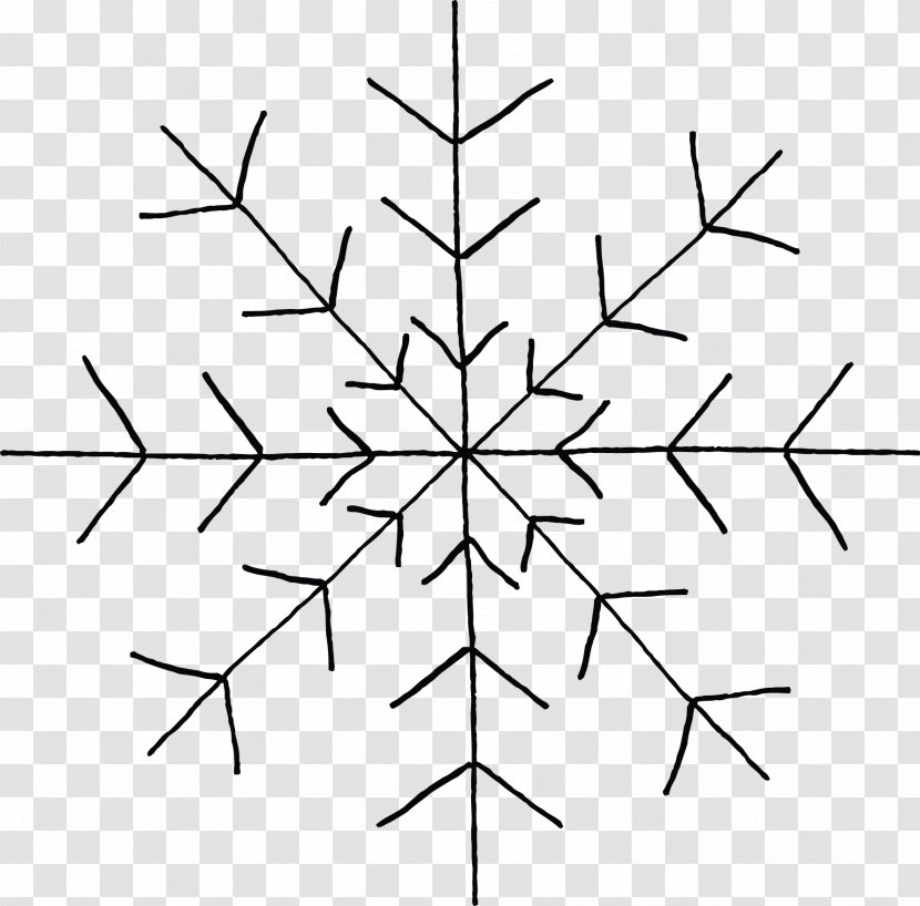 Drawing Line Snowflake Envelope Pattern - Mandala - Hand-drawn Elements Transparent PNG