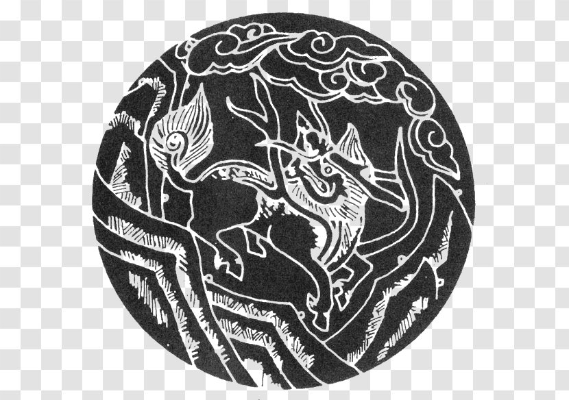 Black And White Clip Art - Qilin - Decorative Painting Unicorn Pattern Transparent PNG
