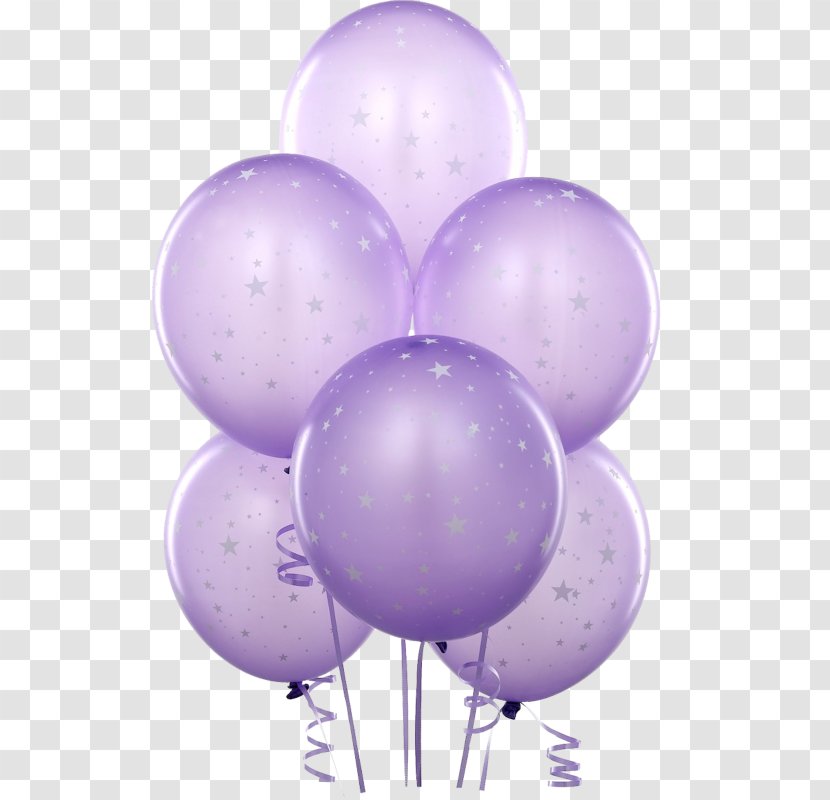 Balloon Birthday Party Clip Art - Lavender Transparent PNG