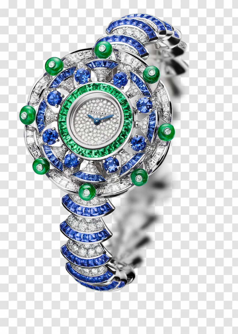 Watch Bulgari Jewellery Diamond Zenith - Blue-green Watches Female Form Transparent PNG