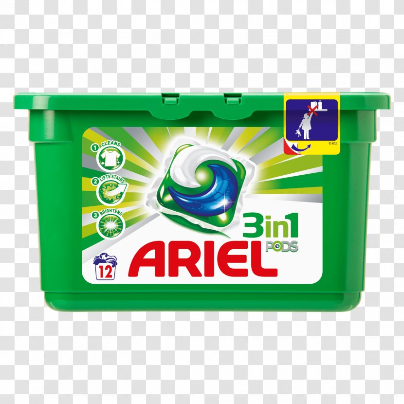 Ariel Laundry Detergent Pod Stain - Washing Powder Transparent PNG