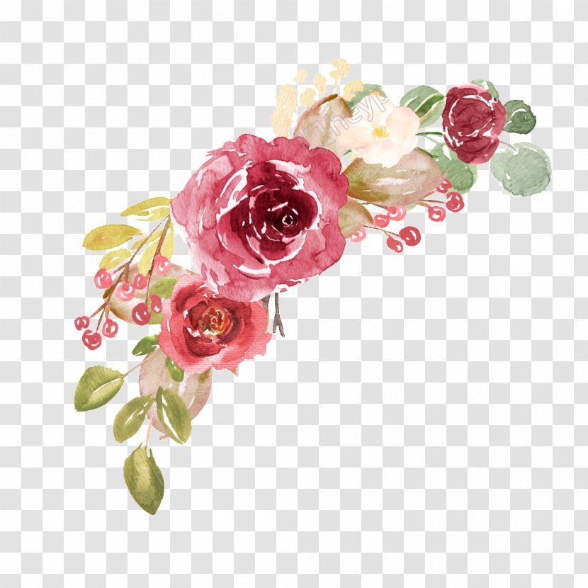 Watercolor Painting Graphic Design Image - Petal - Hand Painted Skull Transparent PNG