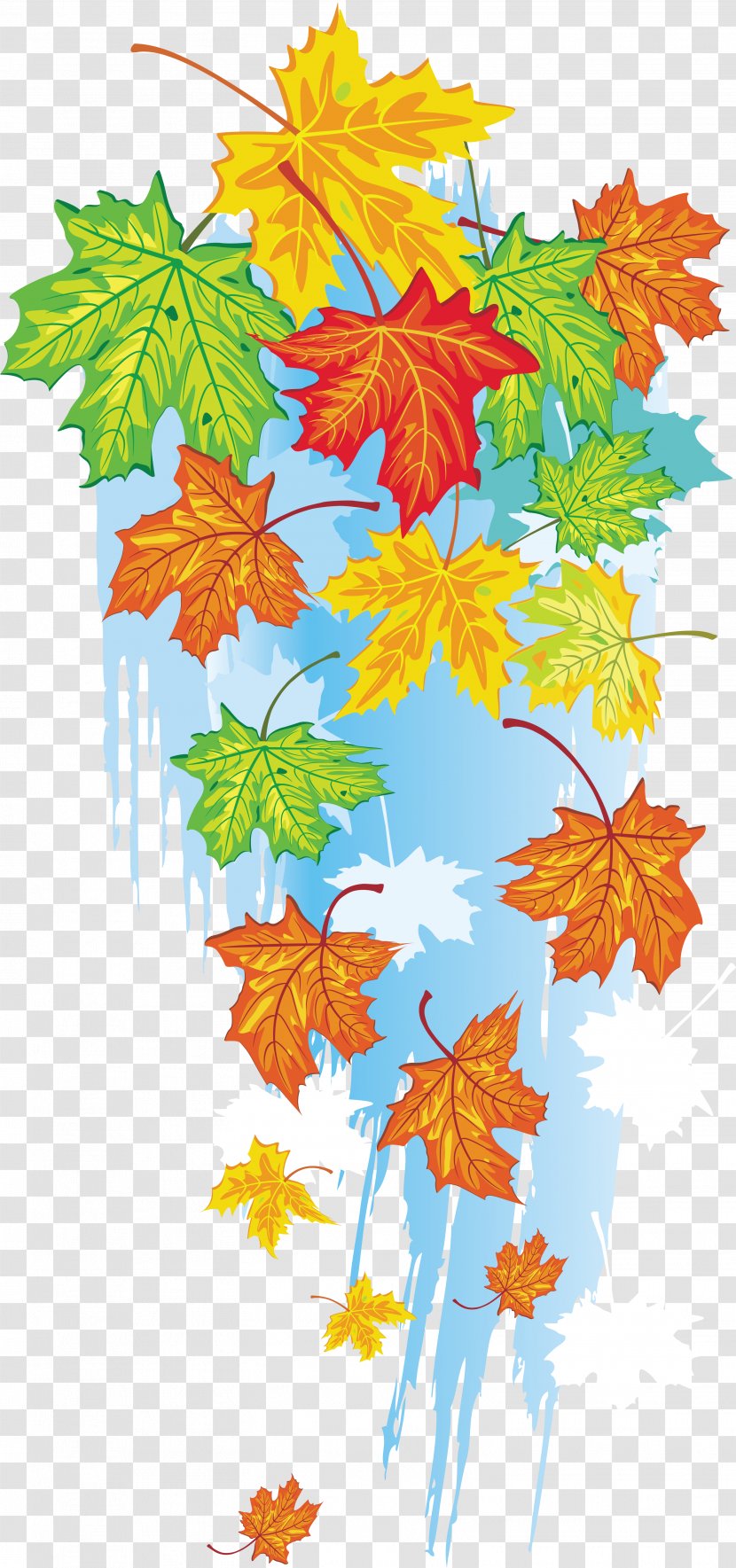 Autumn Maple Leaf Vegetativ Organlar - Frame - Leaves Transparent PNG
