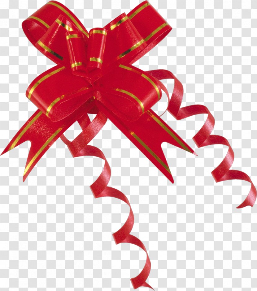 Ribbon Gift Christmas Ornament Clip Art - Bows Transparent PNG