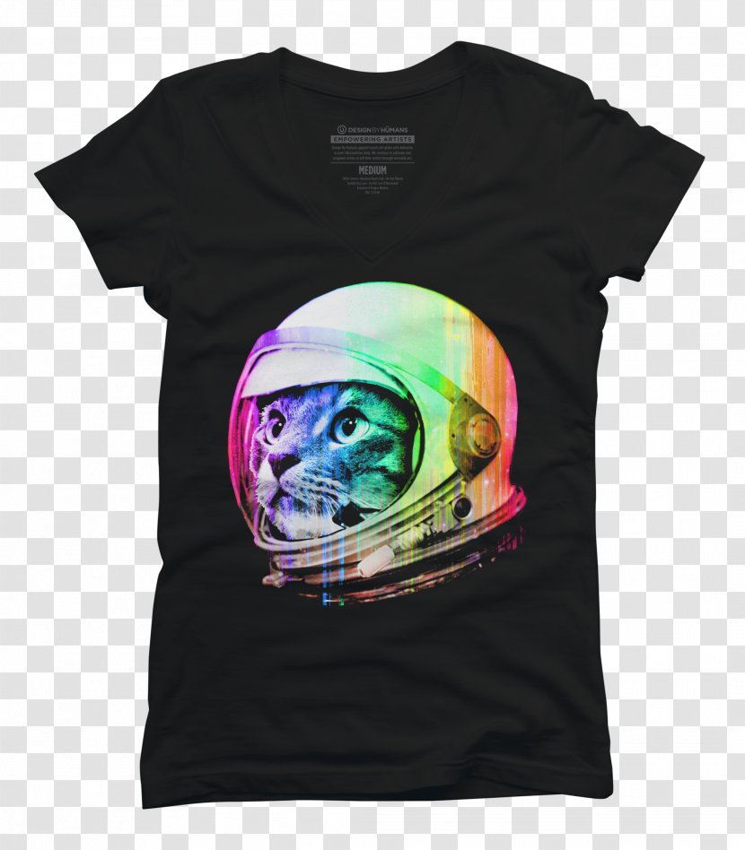 T-shirt Astronaut Cat Kitten - T Shirt Transparent PNG