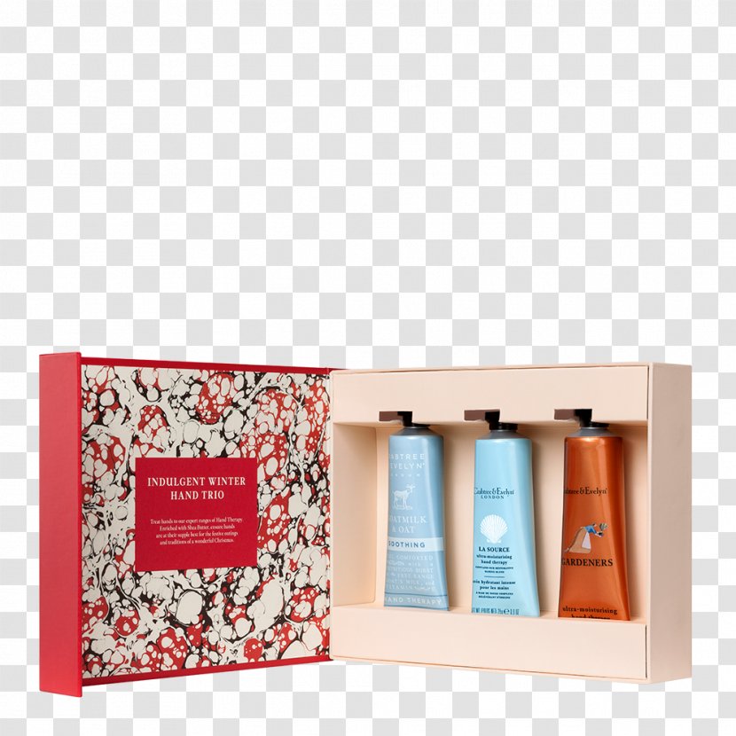 Crabtree & Evelyn Indulgent Winter Hand Trio Lotion Collection Ultra-Moisturising Therapy Transparent PNG