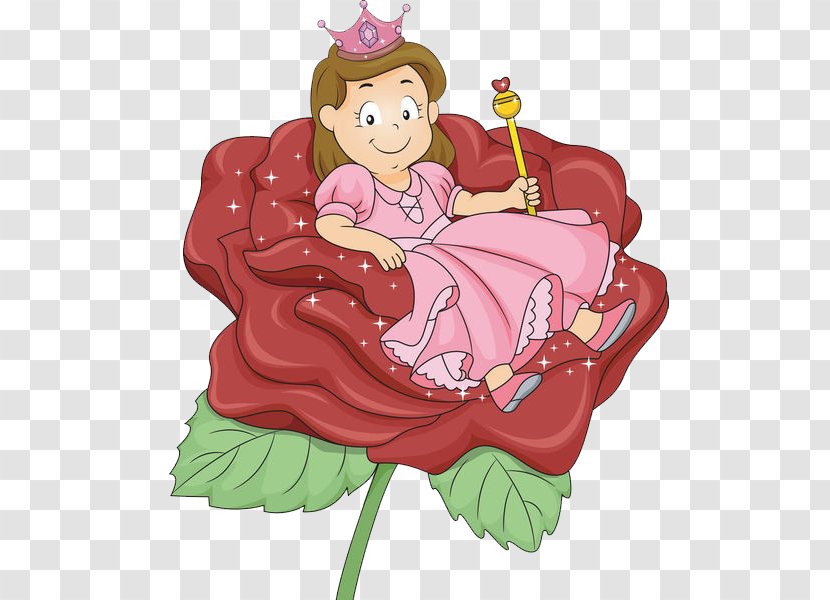 Child Euclidean Vector Illustration - Flower - Princess On The Heart Transparent PNG